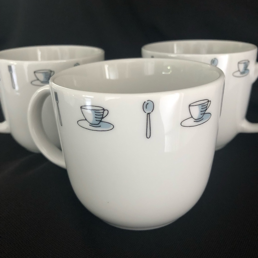 3 Crate&Barrel Coffee Shop Series Mugs Kathleen Wills - Mugs & Utensils Design - Picture 12 of 13